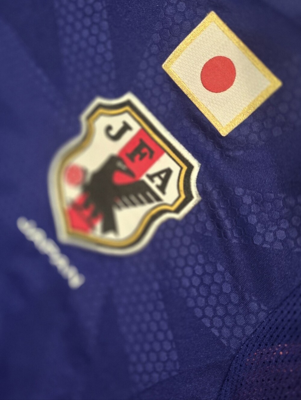 2014 Japan JFA Crest Soccer Jersey - Samuri blue with Red & White Accents..